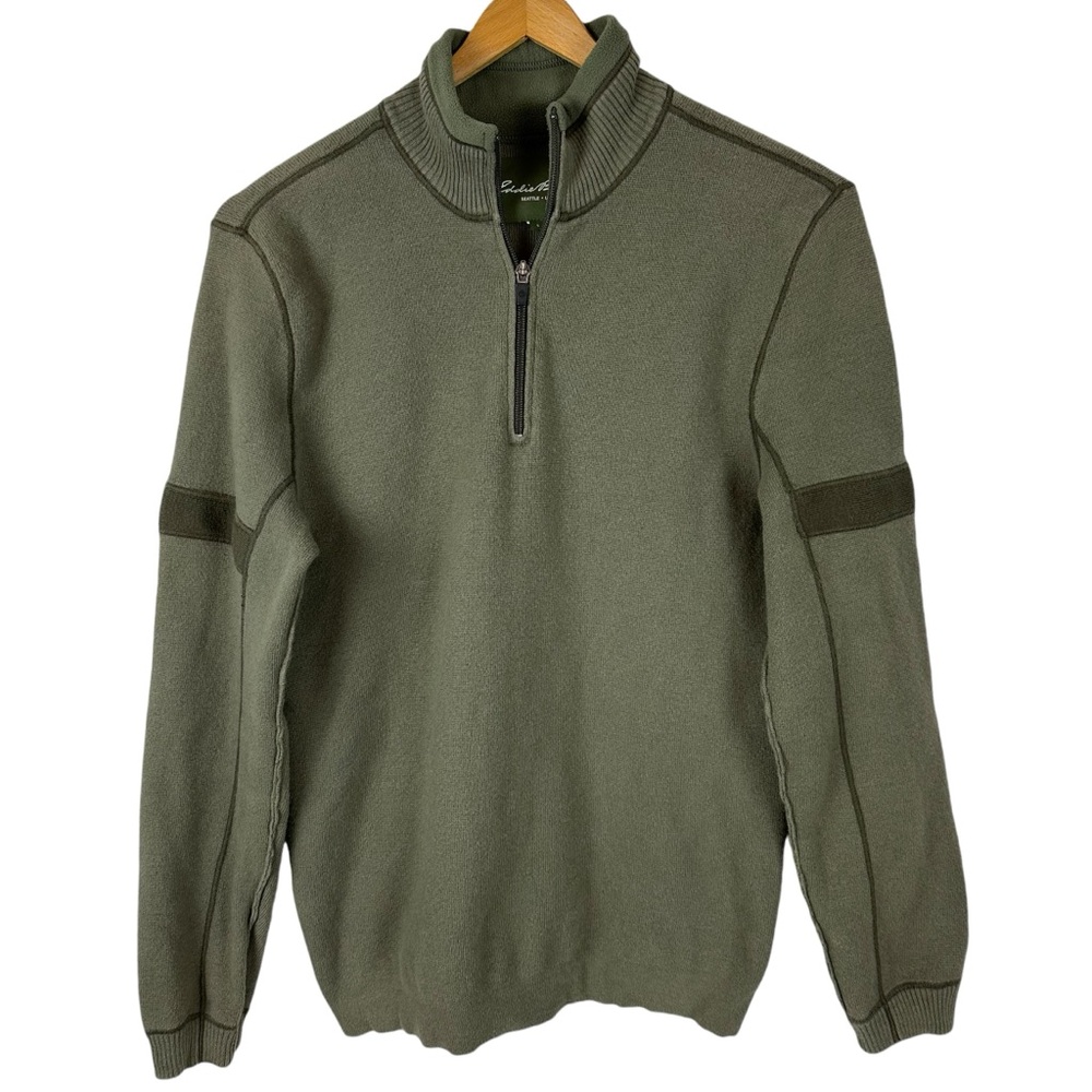 Eddie Bauer Quarter Zip Wool Blend Pullover Sweater